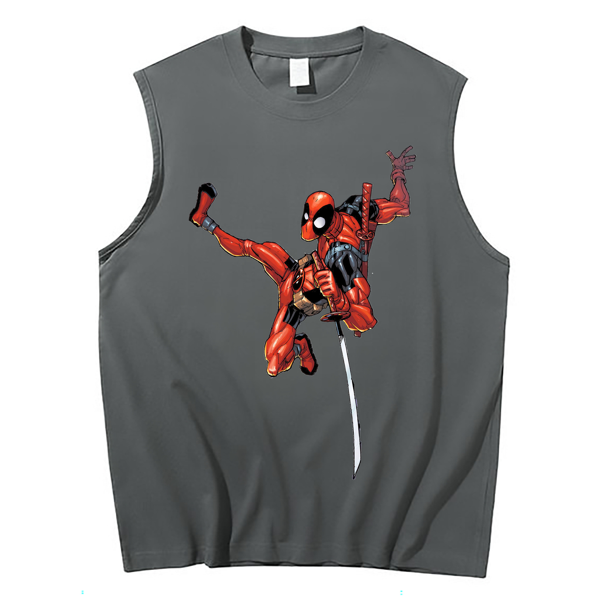 （画像用） Deadpool デッドプール コットン100％タンクトップ（フロントプリント）
